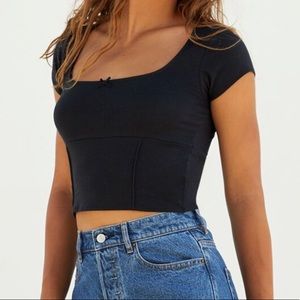 Pacsun Me To We Empire Bow Tie Top